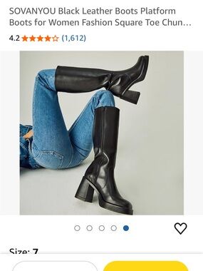 Tall Black Block Heel Boots new with tags, bought size 9.5 but fit like 10.